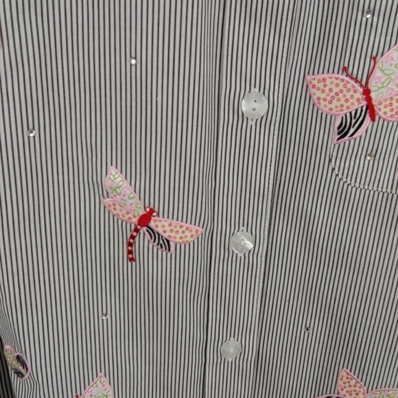 Drapers & Damon's Shirt Butterflies Fireflies Med - Picture 4 of 8